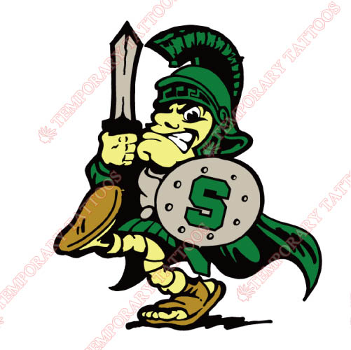 Michigan State Spartans Customize Temporary Tattoos Stickers NO.5056
